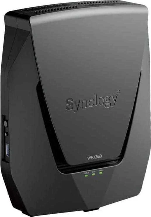 Modemas Synology | Dviejų dažnių „Wi-Fi 6“ Maršrutizatorius | WRX560 | 802.11ax | 600+2400 Mbit/s | 10/100/1000 Mbit/s | Ethernet LAN (RJ-45) jungtys 4 | Tinklo palaikymas: Taip | MU-MiMO: Ne | Mobilusis plačiajuostis ryšys: Ne | Antenos tipas: Vidinė