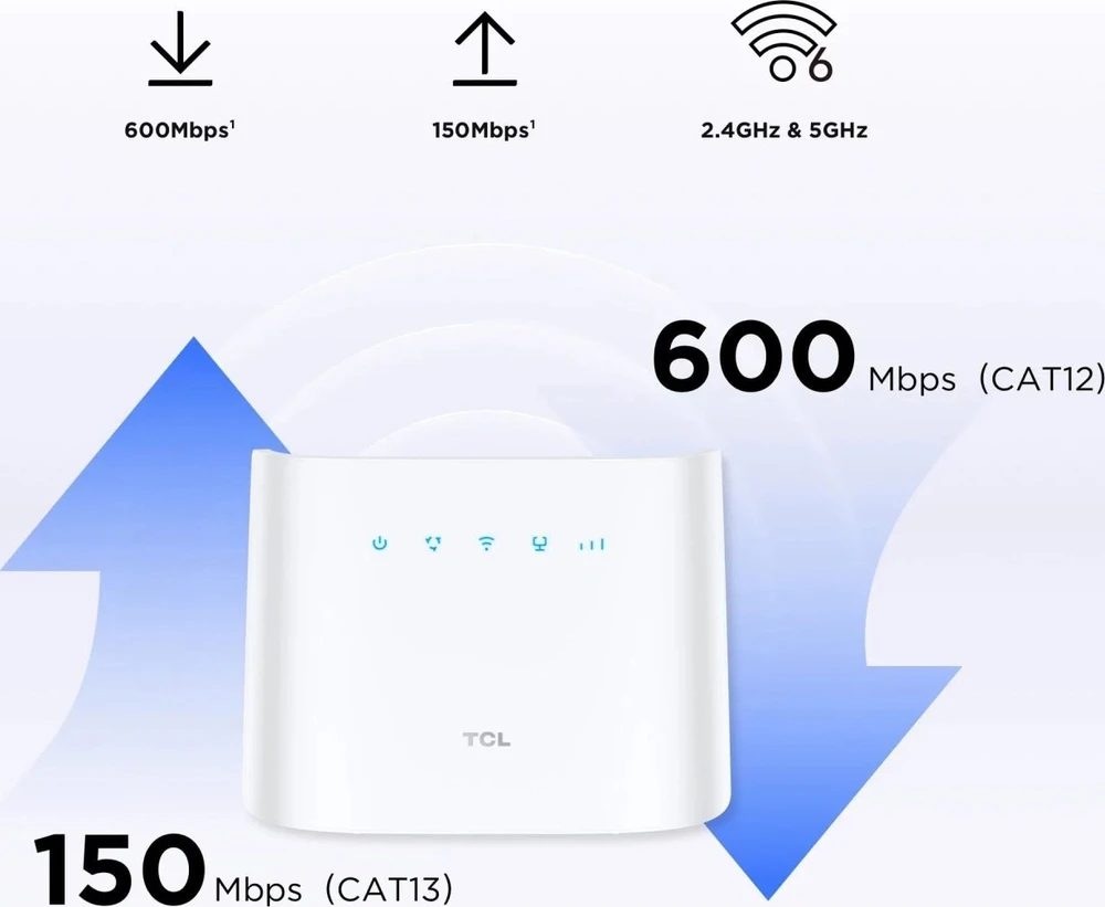 Maršrutizatorius TCL LINKHUBHH132 4G LTE CAT12/13 Baltas