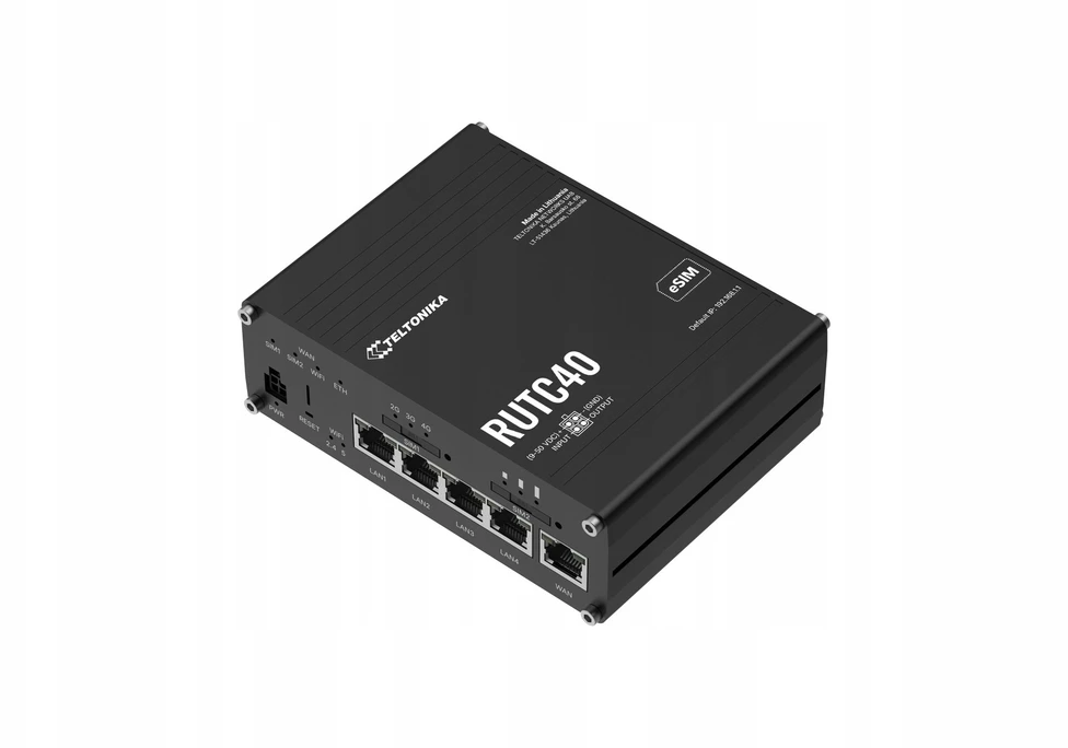 Maršrutizatorius TELTONIKA RUTC40 GLOBAL 4G EDGE ROUTER, 4G CAT4 TELIT