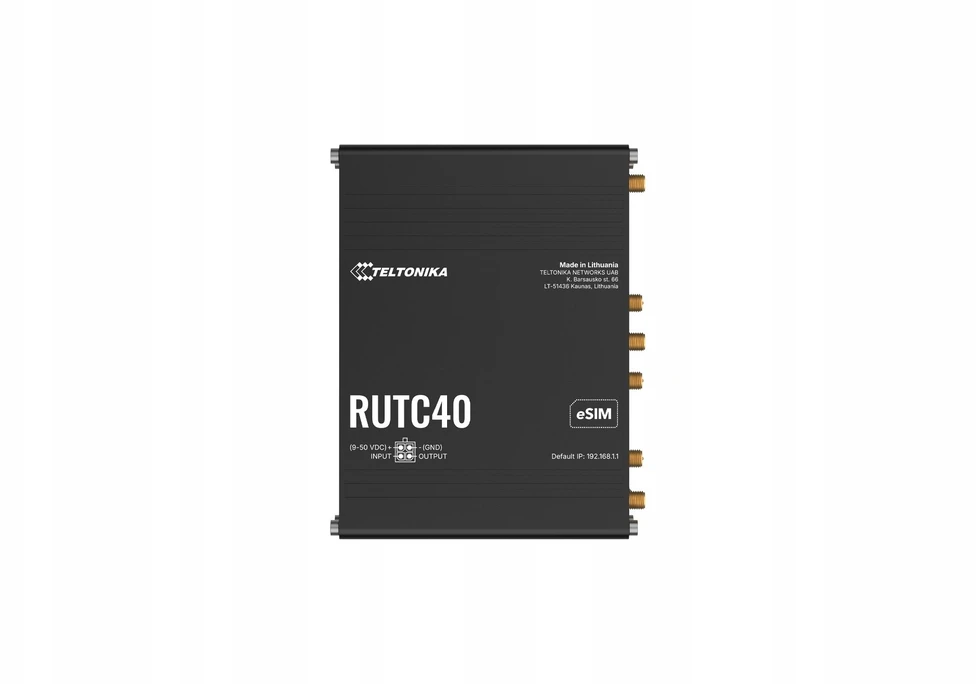 Maršrutizatorius TELTONIKA RUTC40 GLOBAL 4G EDGE ROUTER, 4G CAT4 TELIT