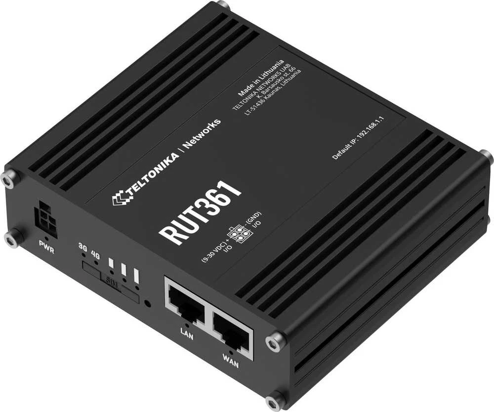 Teltonika | LTE CAT 6 Maršrutizatorius | RUT361 | 802.11n | 10/100 Mbit/s | Ethernet LAN (RJ-45) jungtys 2 | Mesh Support No | MU-MiMO Yes | 4G