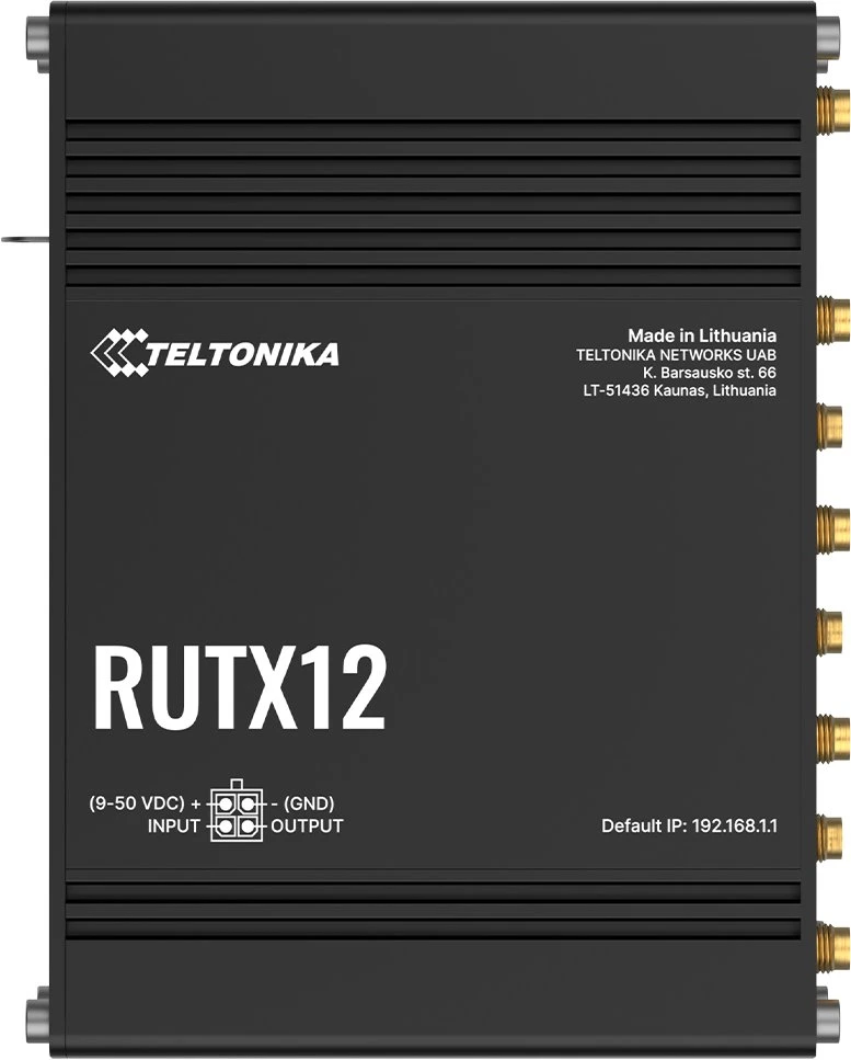 TELTONIKA daiktų interneto maršrutizatorius RUTX12 2X LTE+ETH+WIFI