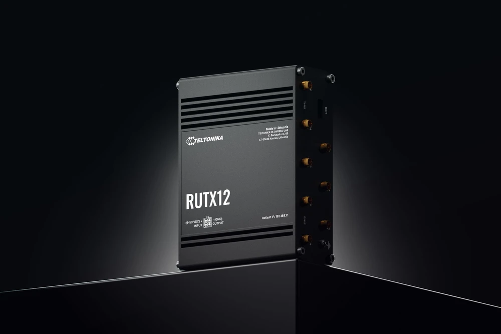 TELTONIKA daiktų interneto maršrutizatorius RUTX12 2X LTE+ETH+WIFI