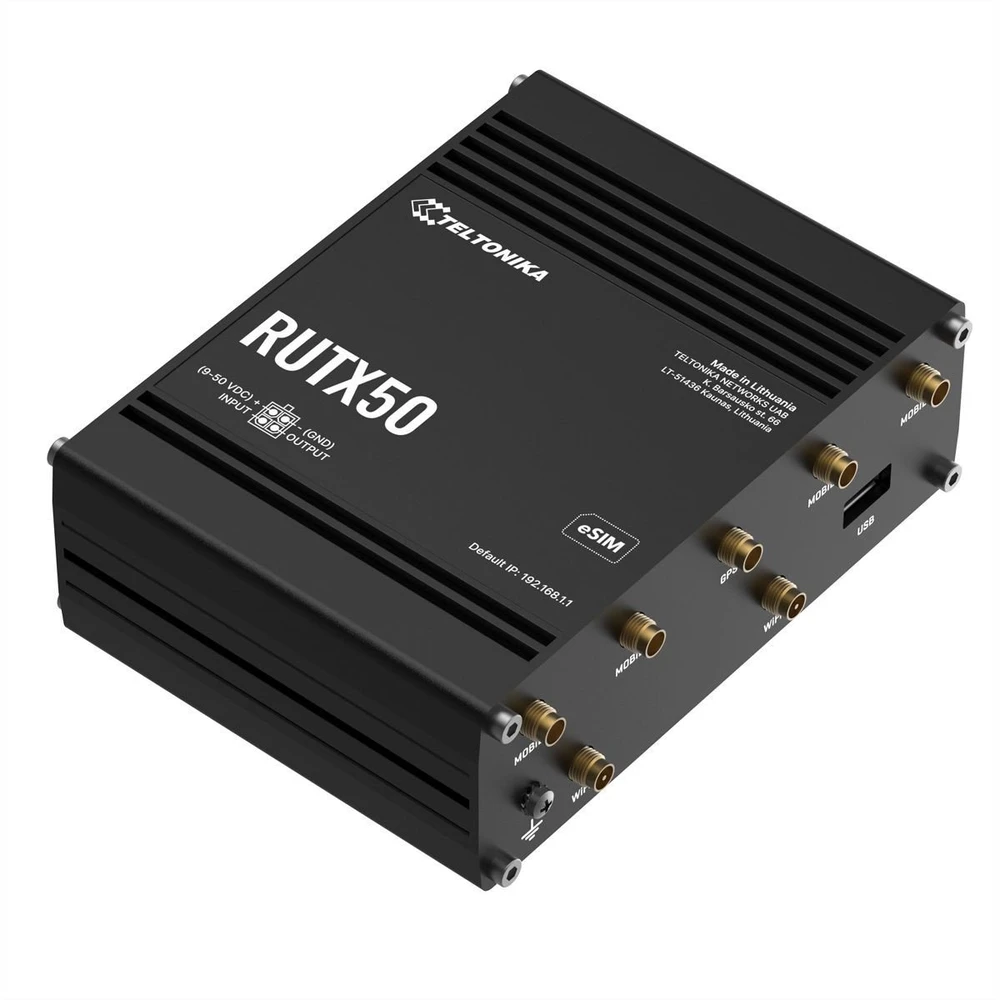 Maršrutizatorius TELTONIKA IOT ROUTER RUTX50 2 5G+ETH+WIFI ESIM