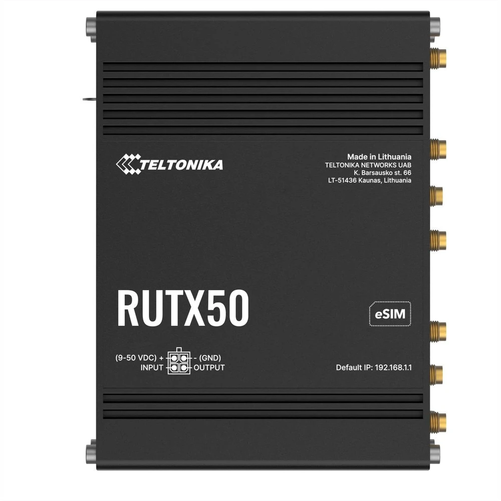 Maršrutizatorius TELTONIKA IOT ROUTER RUTX50 2 5G+ETH+WIFI ESIM