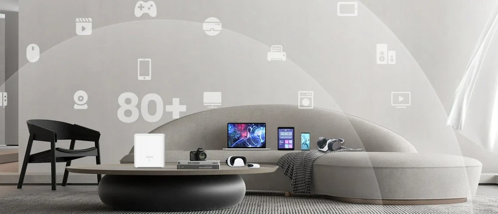 Maršrutizatorius Tenda MX3 (2 vnt. rinkinys) „mesh“ belaidžio ryšio sistema, dviejų juostų (2,4 GHz / 5 GHz), „Wi-Fi 6“ (802.11ax), balta, 1 vidinė
