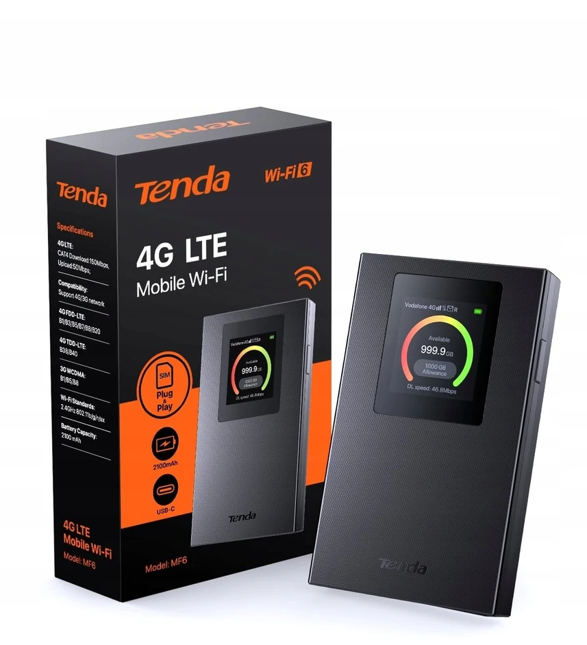 Tenda MF6 v2.0 4G LTE mobilusis Wi-Fi maršrutizatorius
