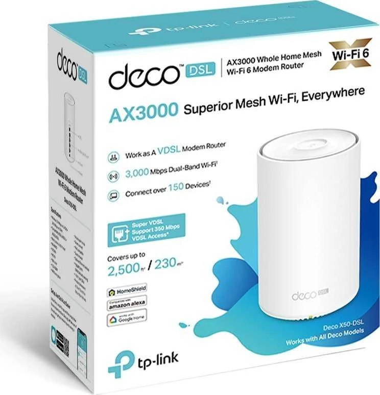 Maršrutizatorius TP-link Deco X50-DSL (1 pakuotė)