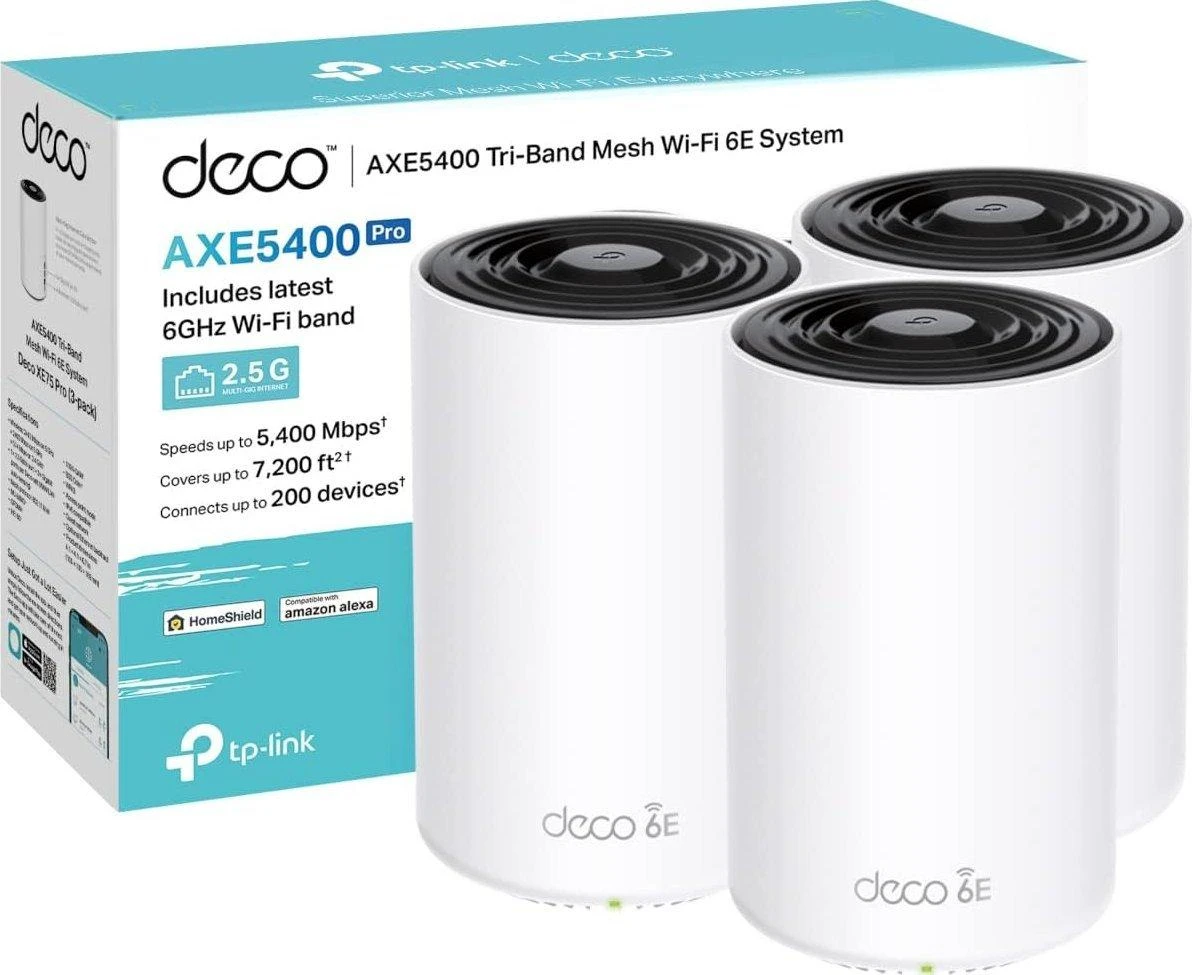 Maršrutizatorius TP-Link Deco XE75 Pro 3-pack