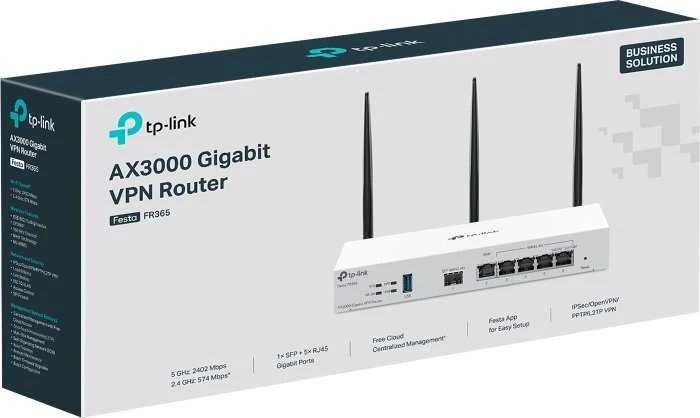 TP-Link FESTA FR365 belaidis maršrutizatorius Gigabitinis eternetas Dual-band (2.4GHz + 5GHz or 2.4GHz + 6GHz) Balta