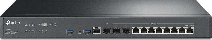 TP-LINK | Omada VPN Maršrutizatorius with 10G Ports | ER8411 | 10/100/1000 Mbit/s | Ethernet LAN (RJ-45) jungtys 8 | Mesh Support No | MU-MiMO No | 4G