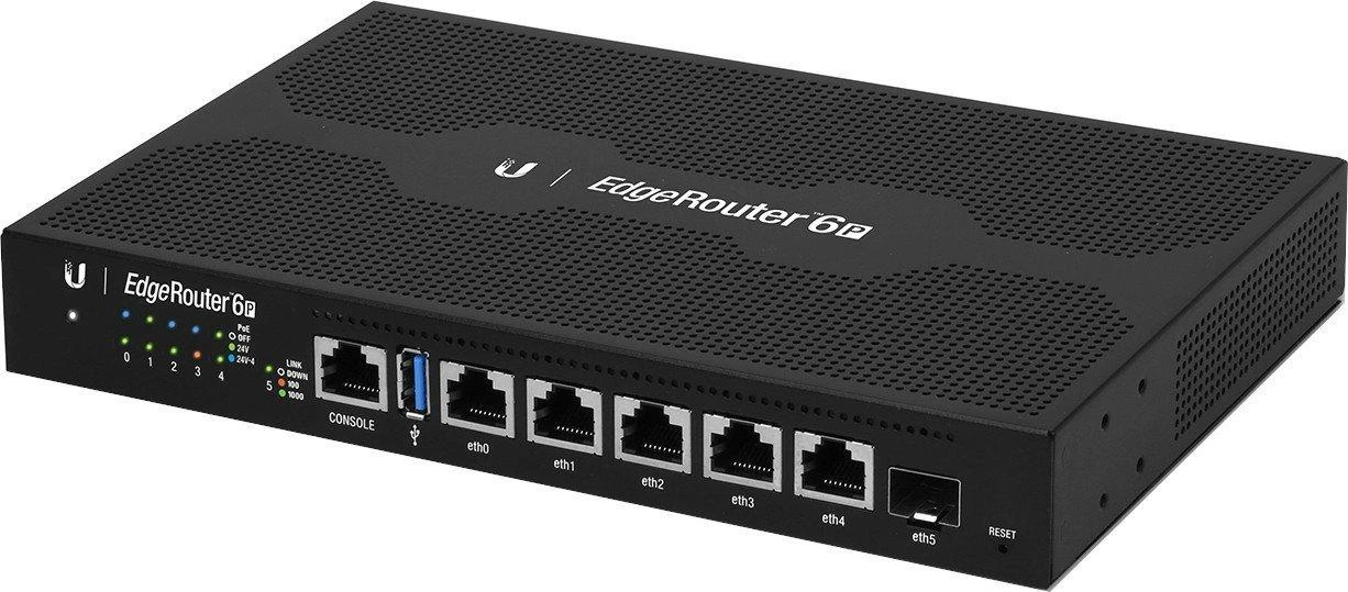Maršrutizatorius Ubiquiti „EdgeRouter“ 6P Ethernet (RJ-45) jungtys, 4 branduolių MIPS64 | Ubiquiti | „EdgeRouter“ 6P