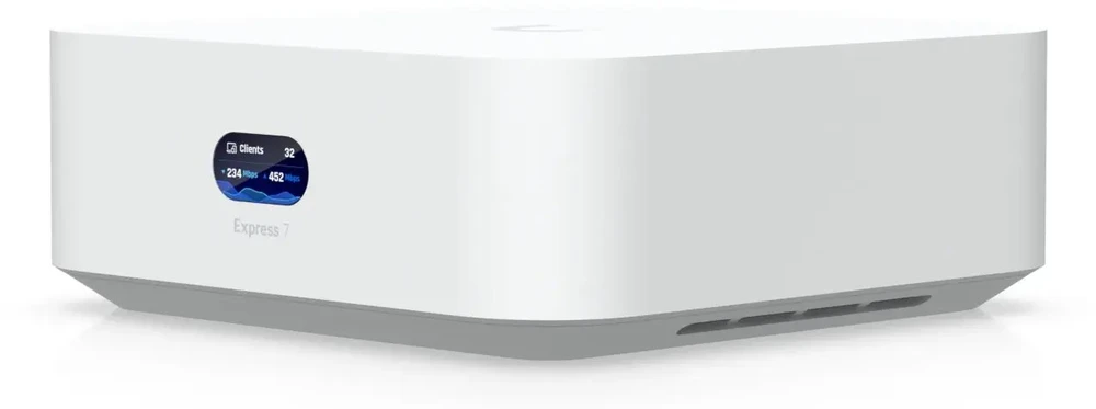 Šakotuvas 2 vnt. rinkinys Ubiquiti UniFi Express 7 debesų tinklų vartai WiFi 7 (WLAN BE) trijuose dažniuose, 1x 10G WAN, 1x 2.5G LAN