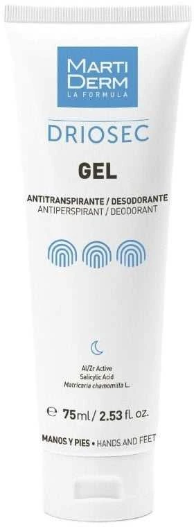 "Martiderm Driosec" gelio dezodorantas rankoms ir pėdoms 75ml