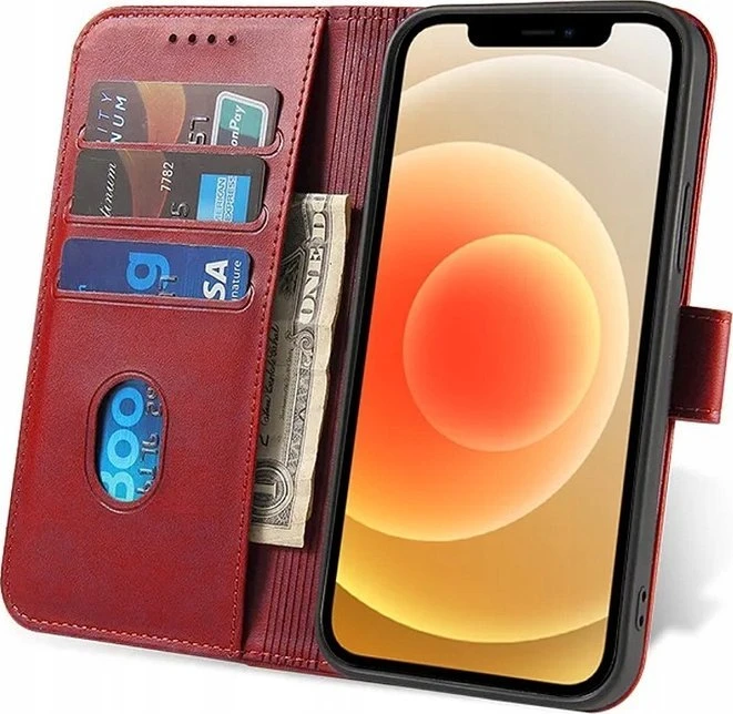 Dėklas Marv Wallet Oppo A79 5G raudonos spalvos bookcase