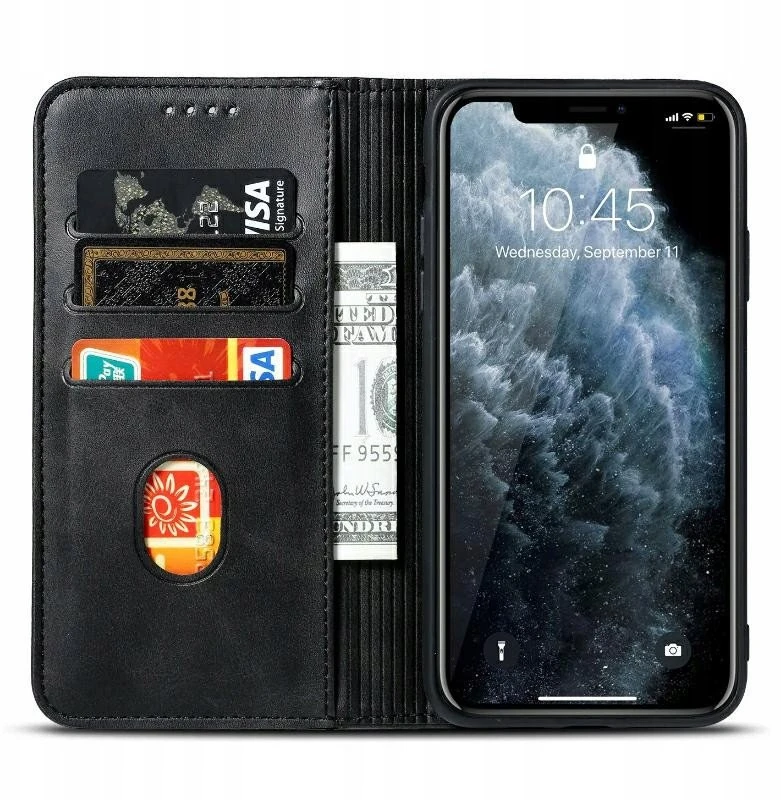 Dėklas Marv Wallet Samsung Galaxy S25 5G juodos spalvos