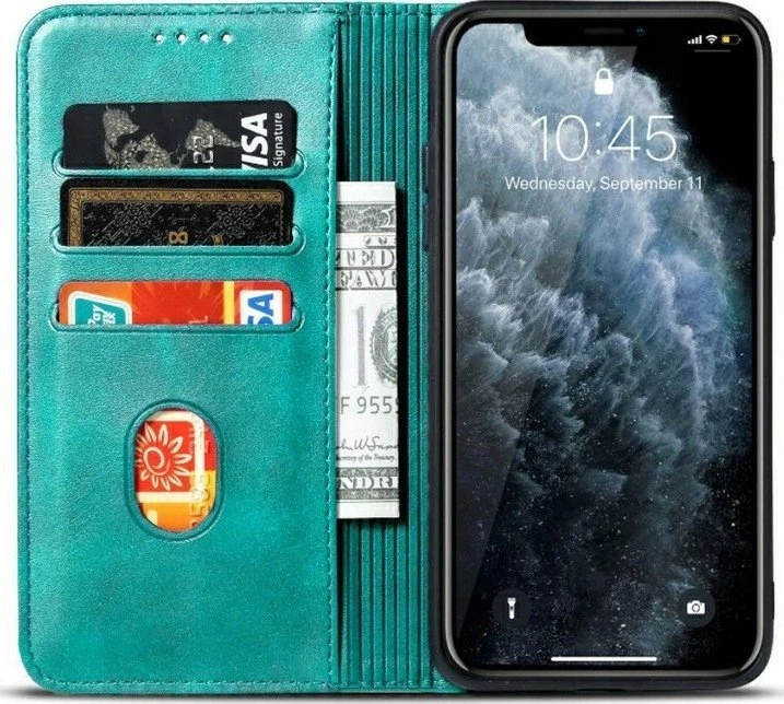 Dėklas Marv Wallet Samsung Galaxy A55 žalios spalvos bookcase