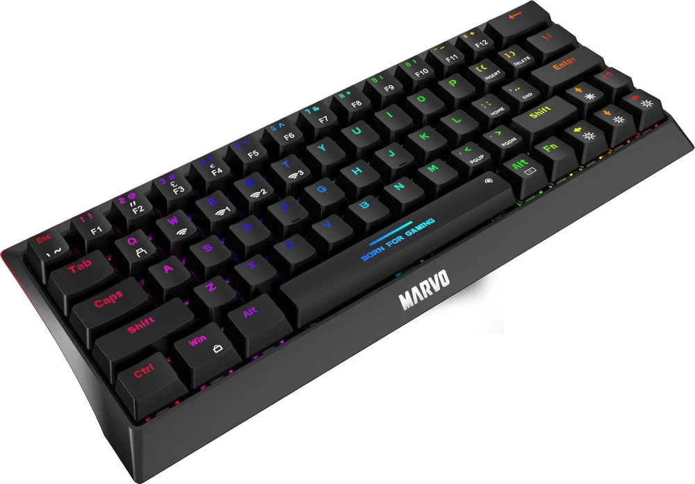 Marvo KG962W Hecate 61WR Trijų režimų žaidimų klaviatūra |Raudona Switch