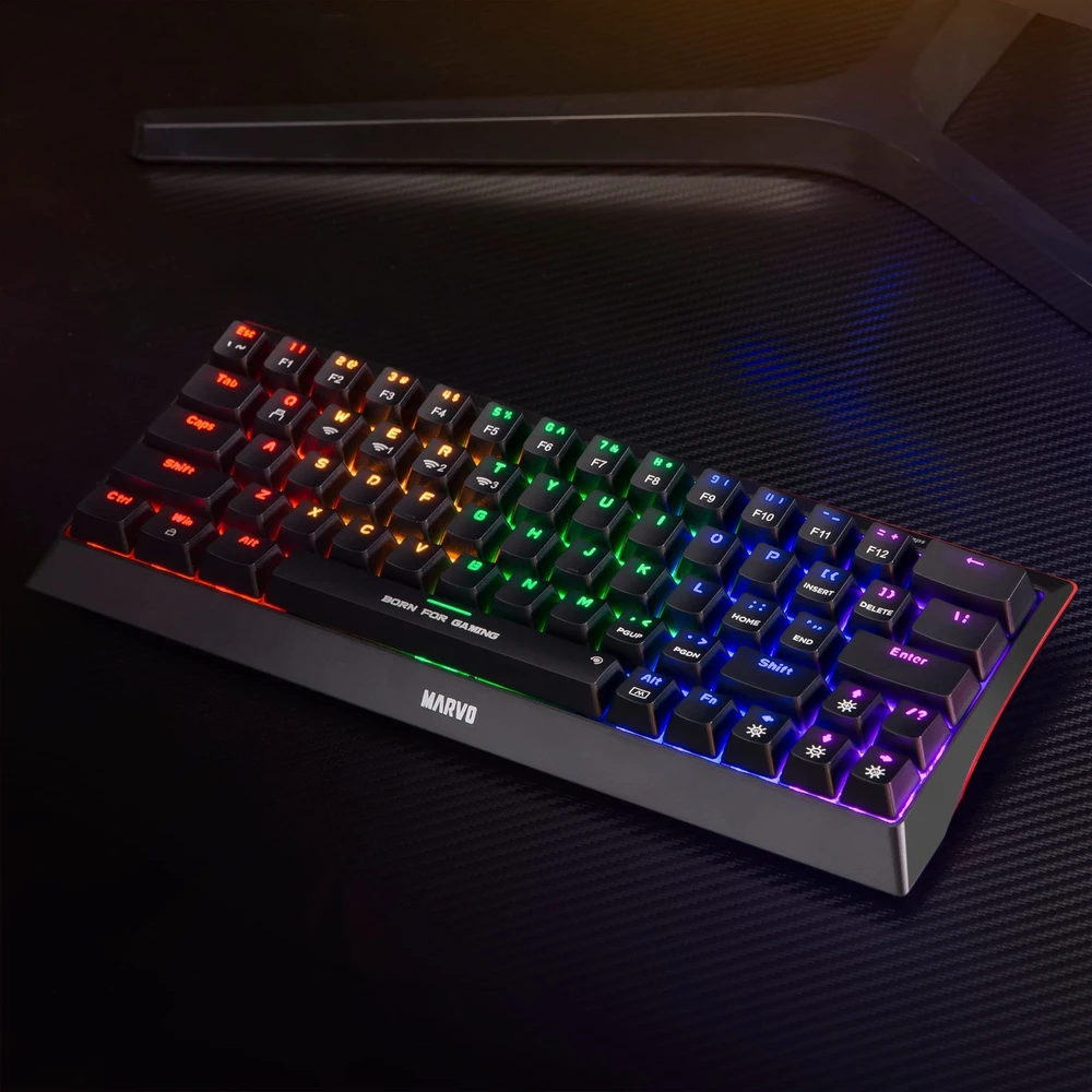 Marvo KG962W Hecate 61WR Trijų režimų žaidimų klaviatūra |Raudona Switch