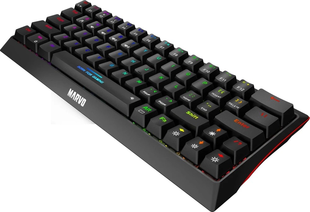 Marvo KG962W Hecate 61WR Trijų režimų žaidimų klaviatūra |Raudona Switch