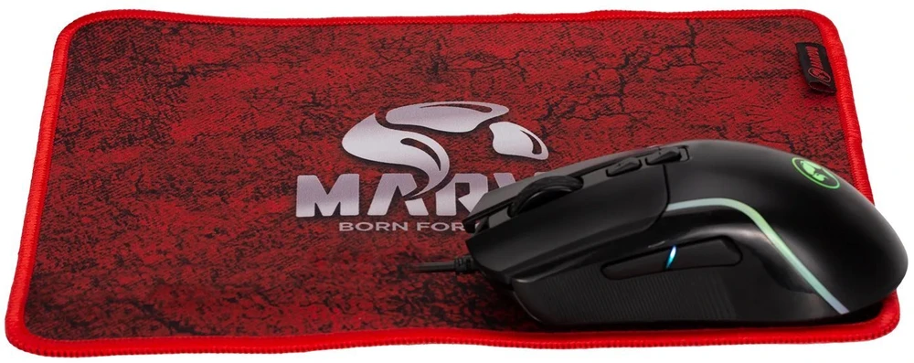 Marvo LOOT 40 komplektas klaviatūra su laidu (USB) CZ/SK, juoda pelė dla gracza, podkładka, klaviatūra, podświetlona