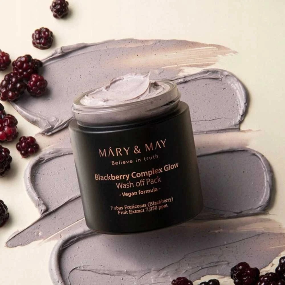 MARY & MAY skaistinamoji veido kaukė „Blackberry Complex Glow“ (nuplaunama pakuotė) 125 g