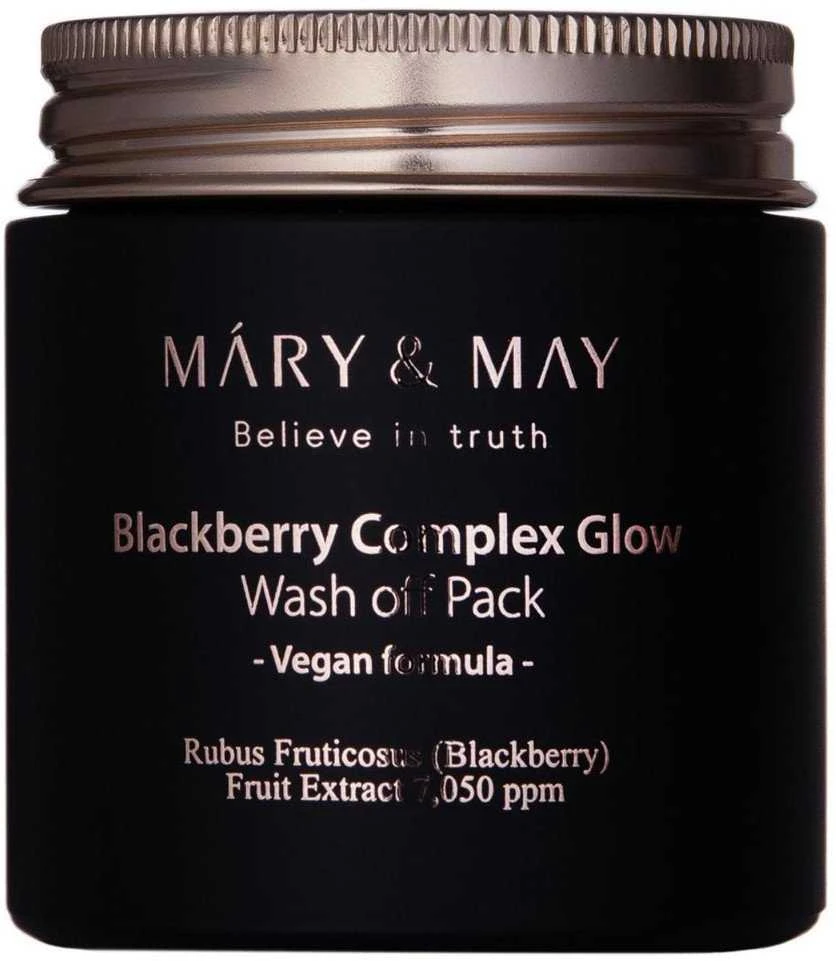 MARY & MAY skaistinamoji veido kaukė „Blackberry Complex Glow“ (nuplaunama pakuotė) 125 g