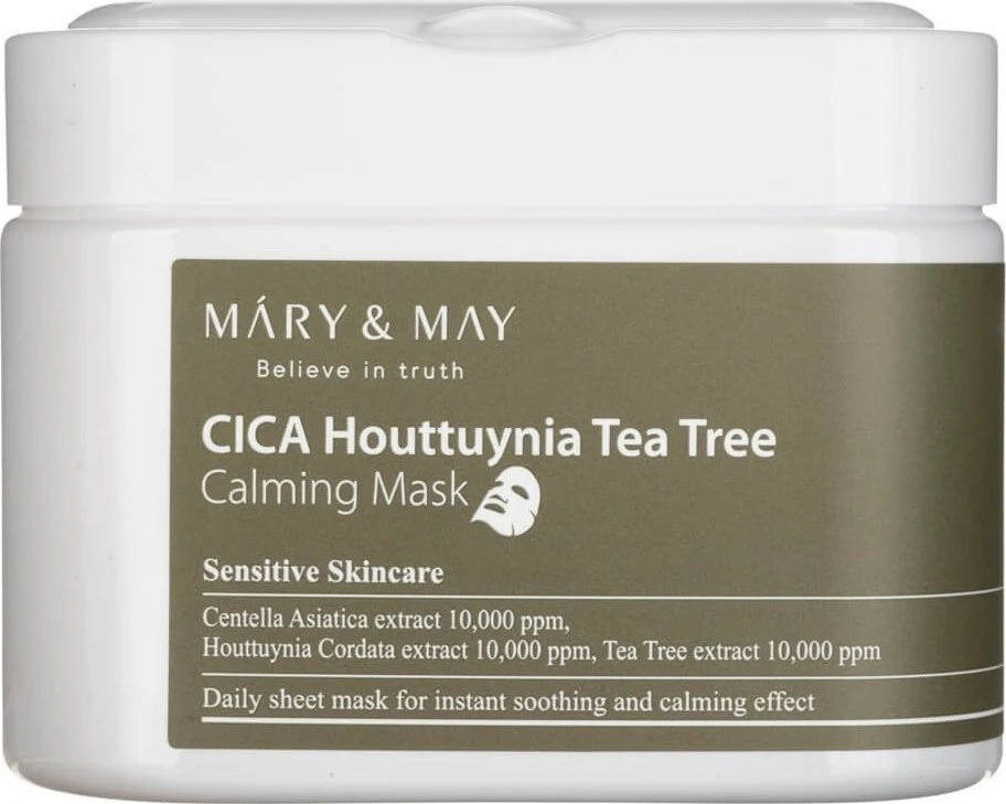 Mary&May Mary & May Cica Houttuynia Tea Tree Calming Mask lakštinė veido kaukė, 400g