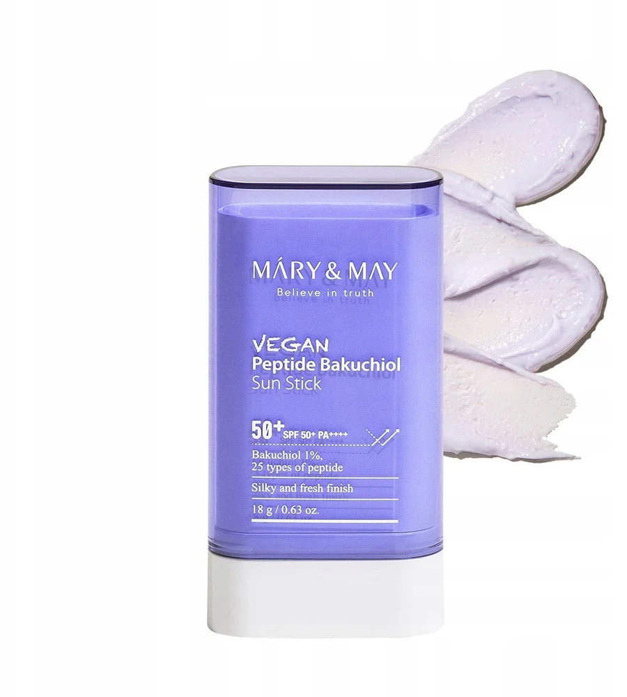 MARY & MAY Apsauginis kremas nuo saulės SPF 50+ veganiškas peptidų bakuchiolio ekstraktas (apsauginis kremas nuo saulės) 18 g