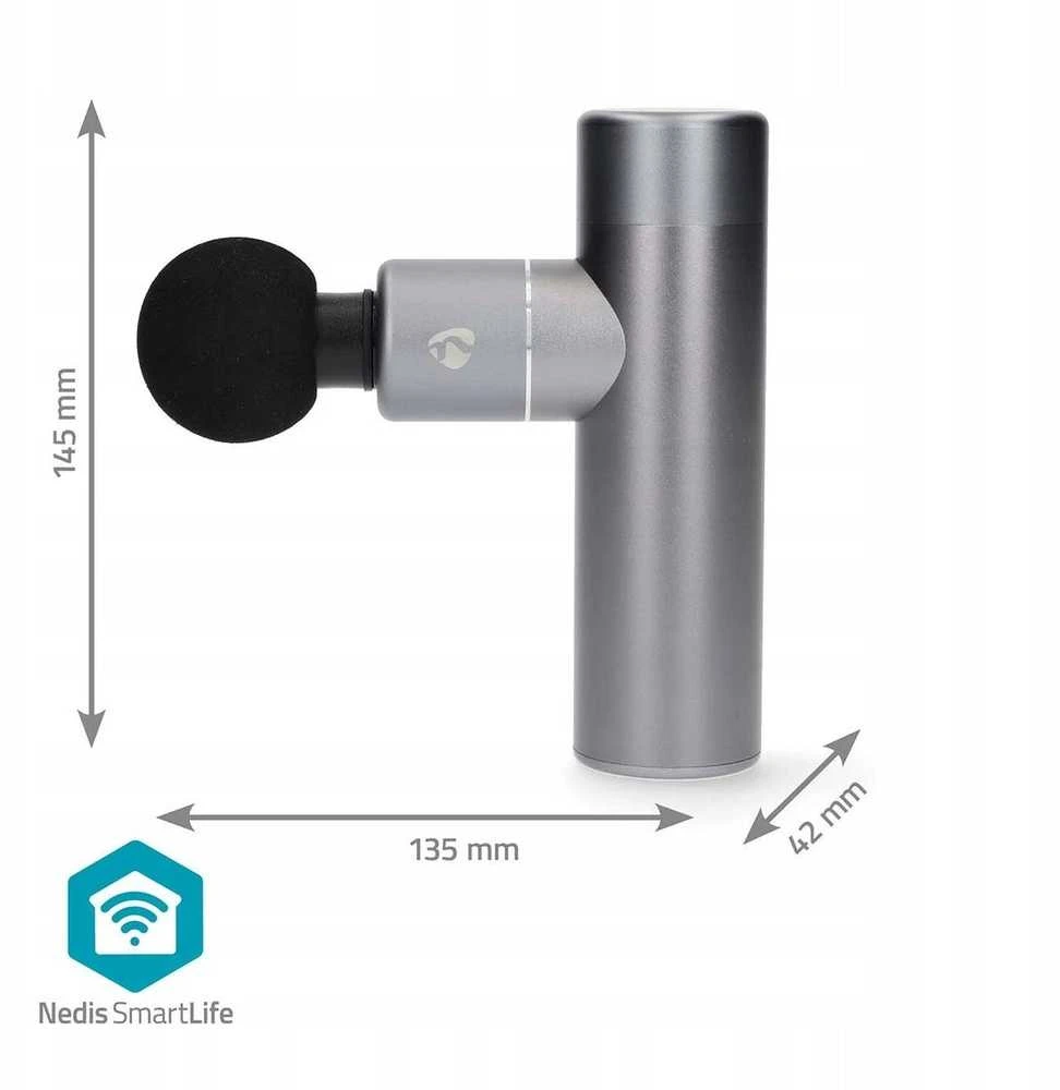 NEI masažinis pistoletas „Nedis SmartLife“ 5 režimai