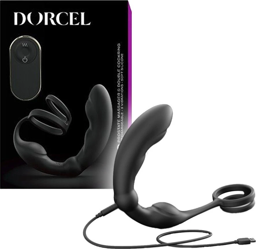 Marc Dorcel P-Ring prostatos masažuoklis su dvigubu varpos žiedu