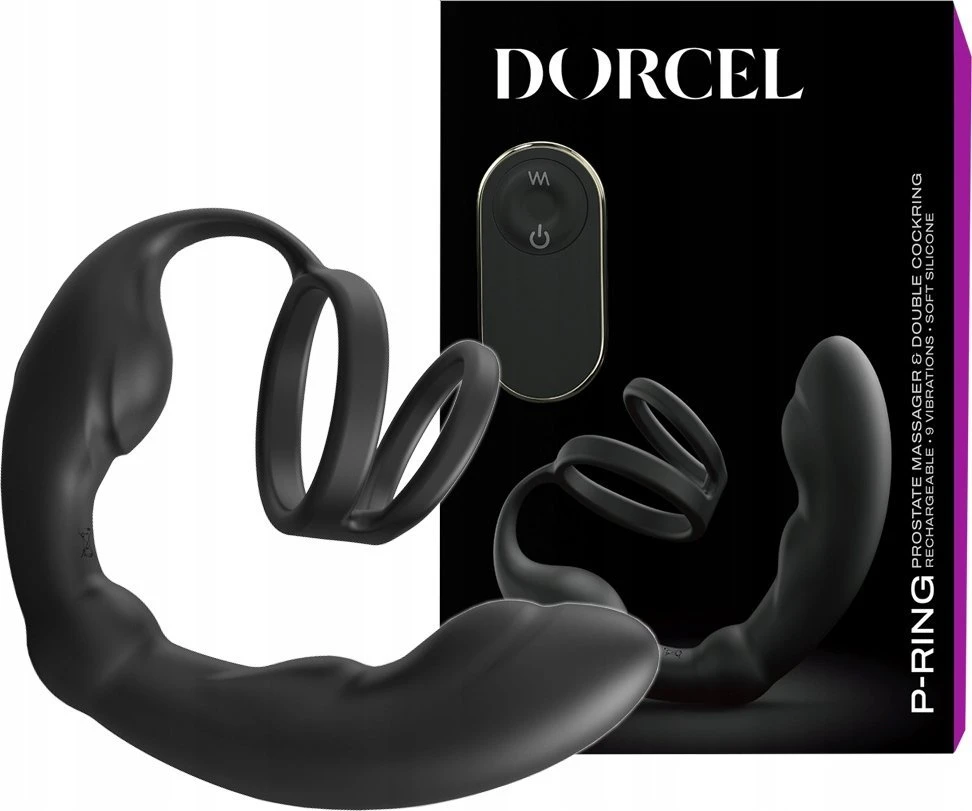 Marc Dorcel P-Ring prostatos masažuoklis su dvigubu varpos žiedu
