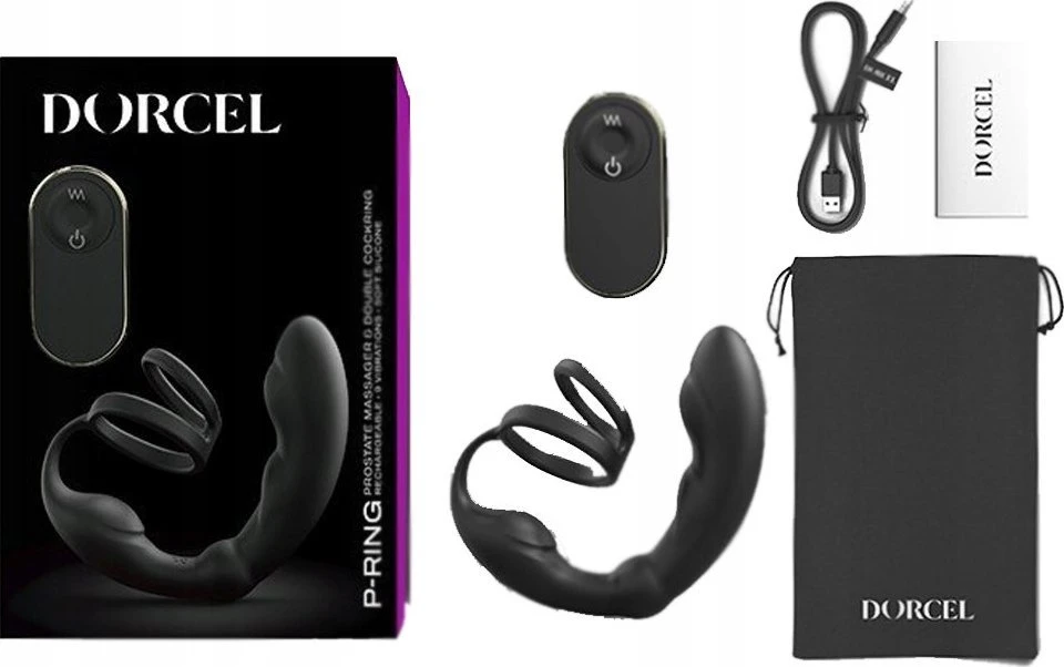 Marc Dorcel P-Ring prostatos masažuoklis su dvigubu varpos žiedu
