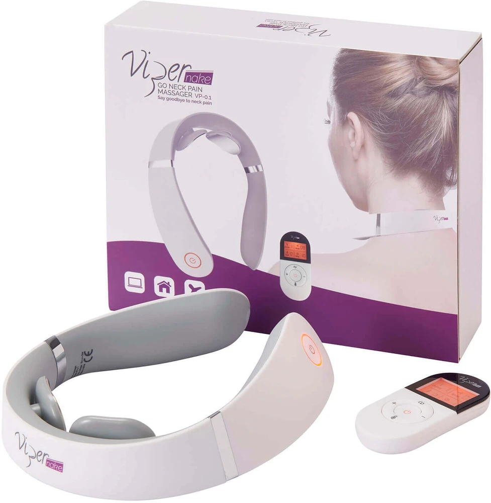 Masažuoklis R-GO Tools ViperPharm, Vipernake Go Neck Pain, Wireless With An Ergonomic Design, Massagers, For Neck, Vp-0.1, Baltas, Unisex, Adult Unisex