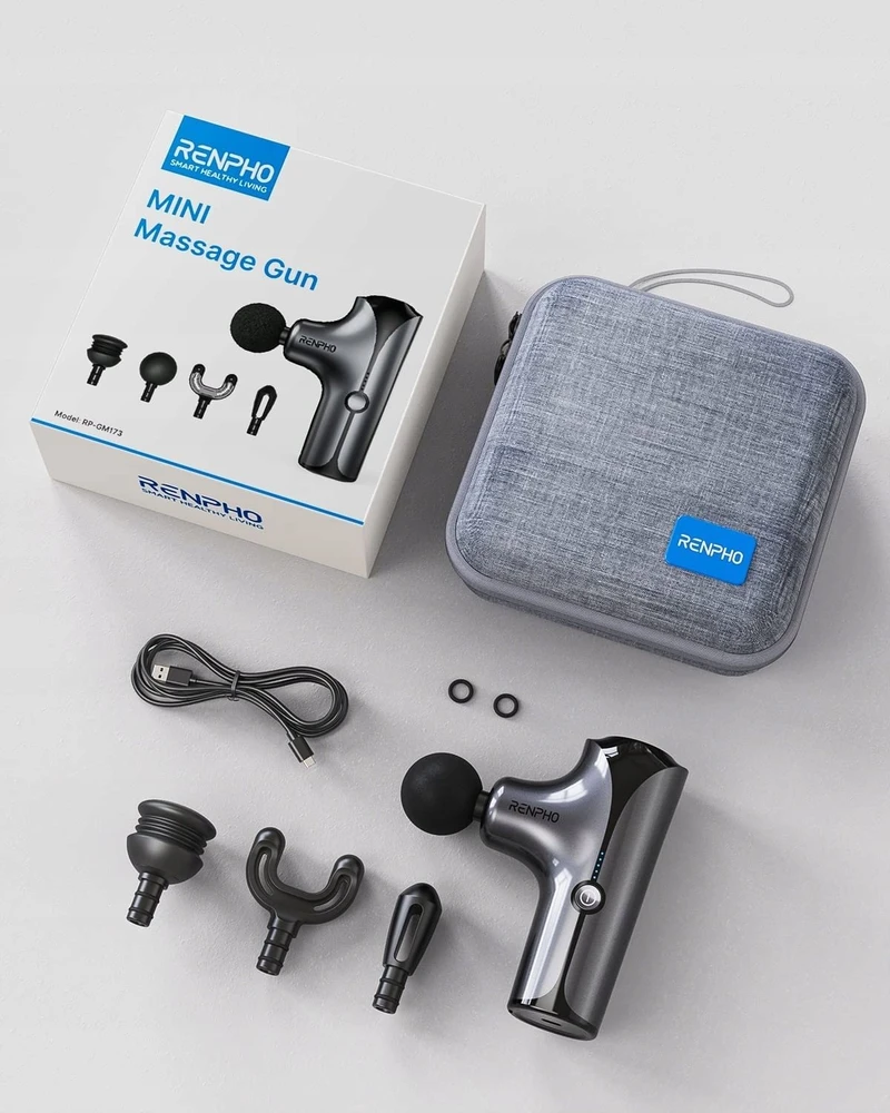 Nezatříděno Sveikata ir asmeninė priežiūra - Renpho Massage Gun Edge Mini (kompaktiškas, keli greičiai, juodas)