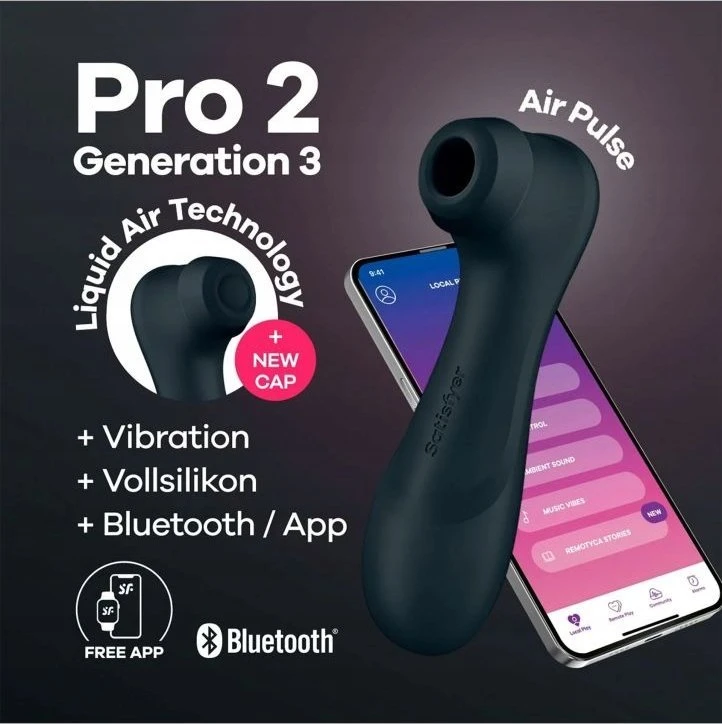 Satisfyer – Pro 2 Generation 3 App Controlled Juodas