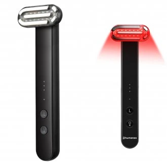 Sveikata ir Asmeninė Priežiūra - Humanas Aurora Sonic Facelift Massager EMS Raudona Šviesa Juodas
