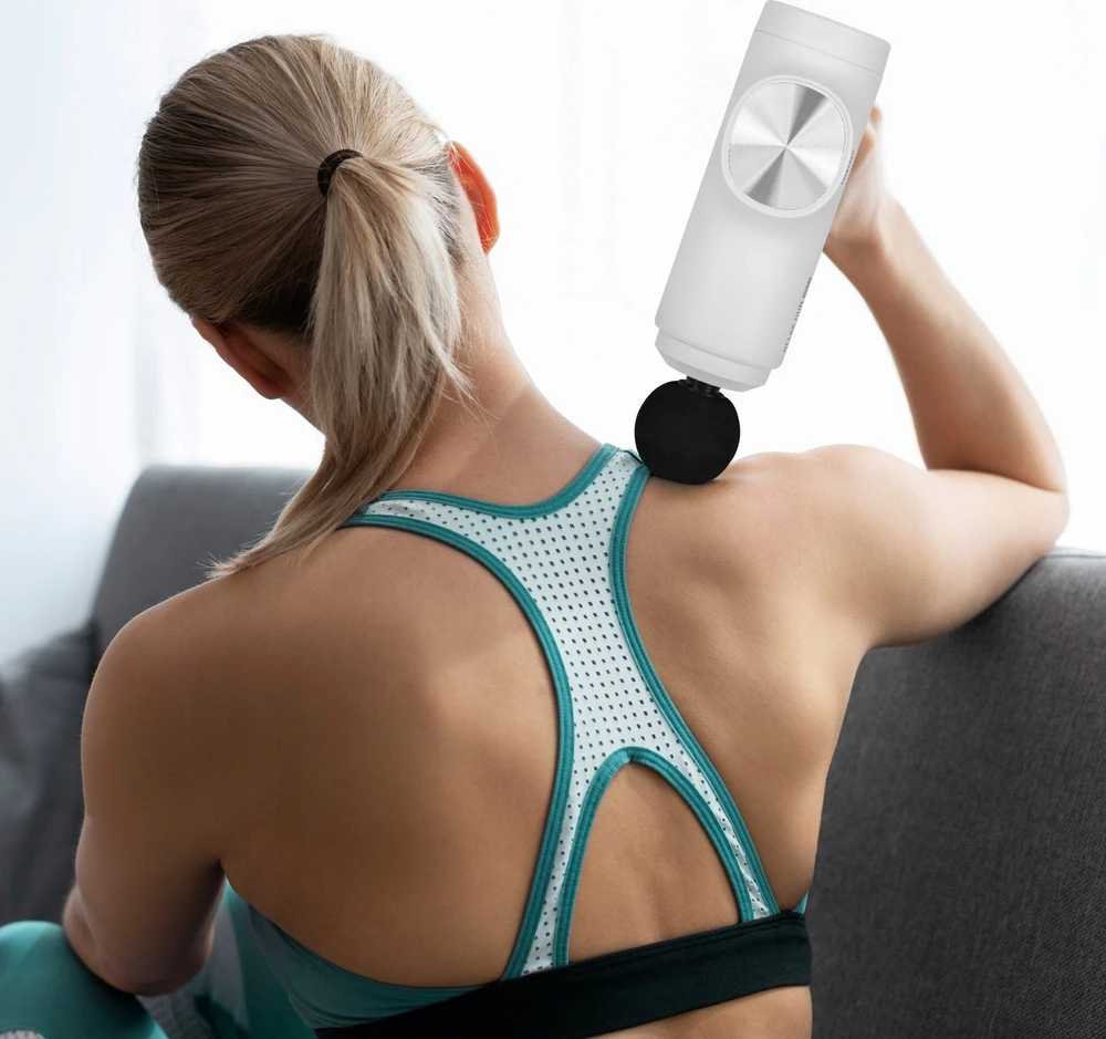 TEESA RELAX GUN MG60 masažo pistoletas, 8 priedai, baltas