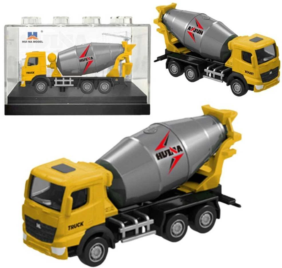 Kolekcinis HUINA geltonos betono maišyklės modelis 1:80