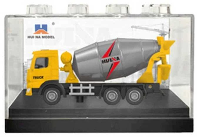 Kolekcinis HUINA geltonos betono maišyklės modelis 1:80