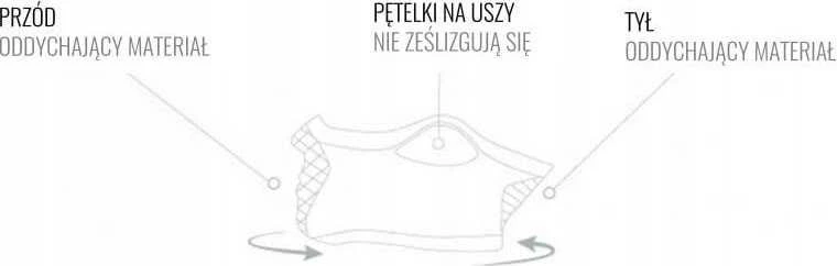 Maska antysmogowa Naroo NA MASK X5s sky-beige