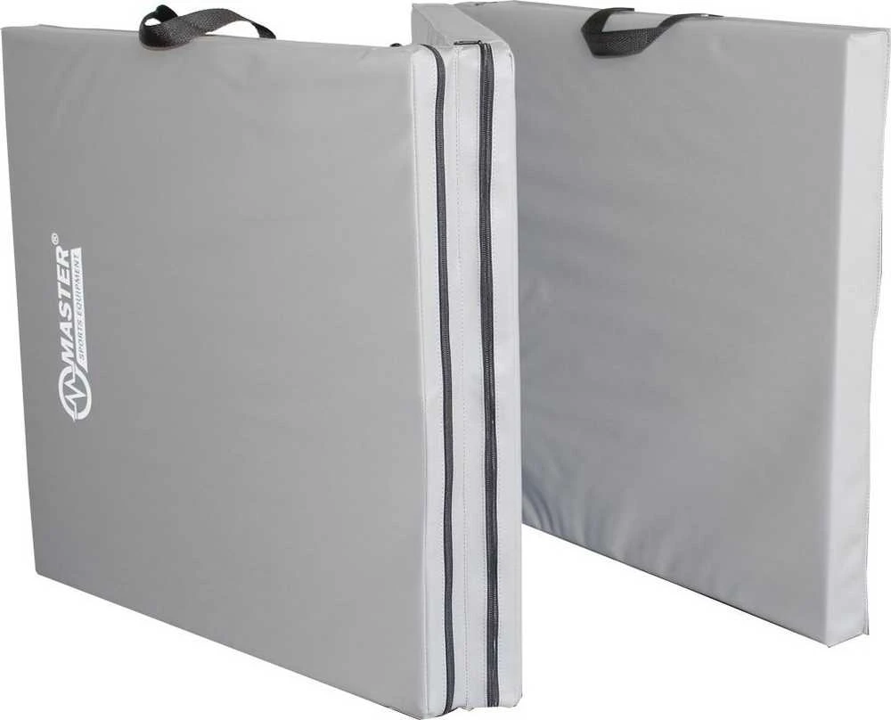 Master sulankstomas trijų dalių gimnastikos čiužinys, 180 cm x 60 cm x 5 cm, pilkas