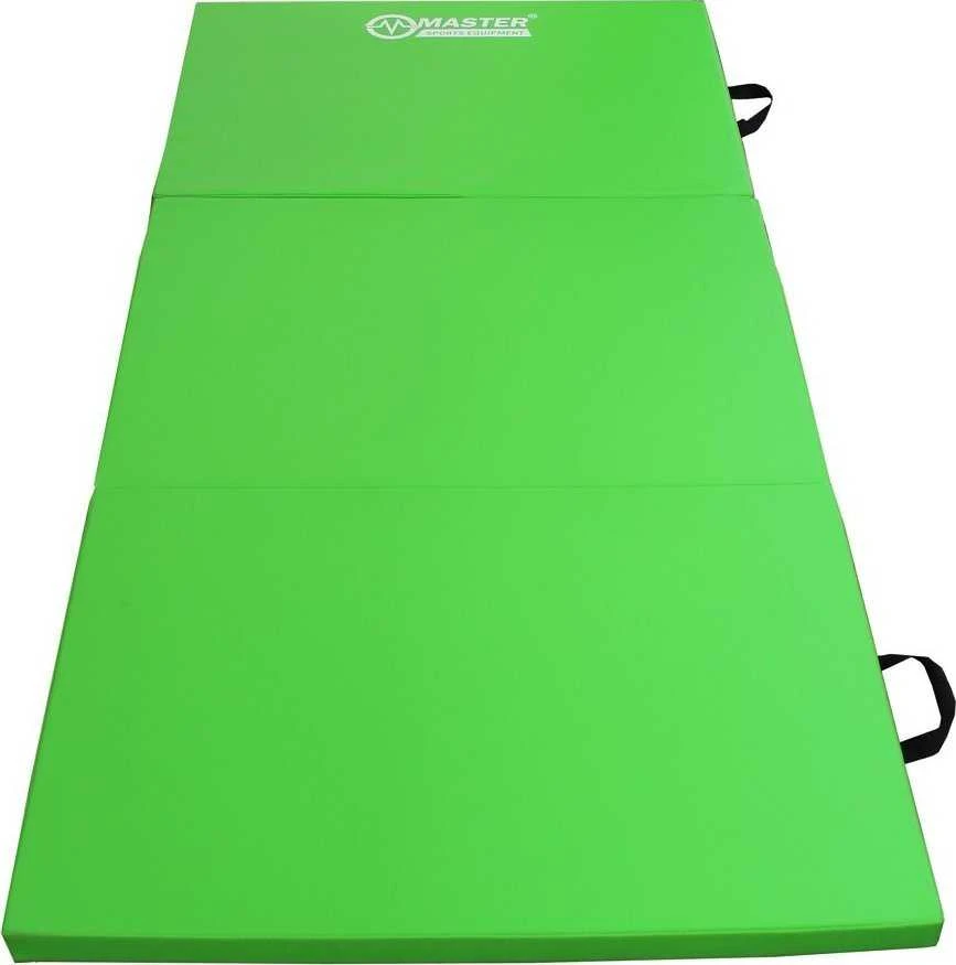 Master čiužinys gimnastyczny 3-częściowy MAS4A495 180 cm x 90 cm x 5 cm žalia