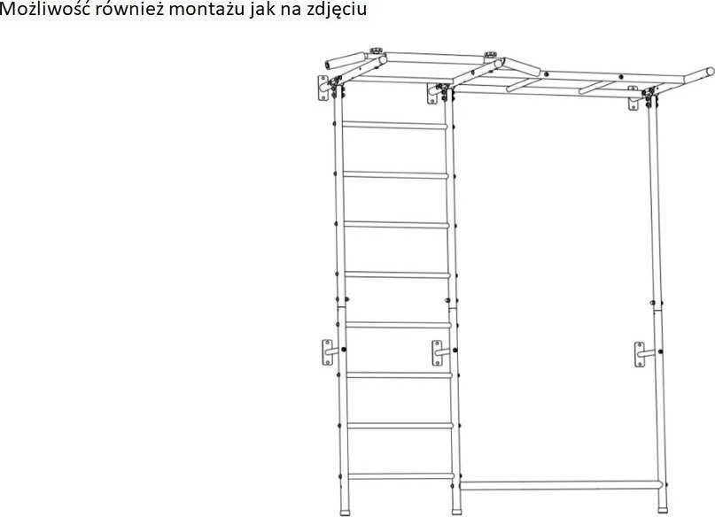 Vaikiškos gimnastikos kopėčios „Master“ su priedais „Ribs 7“