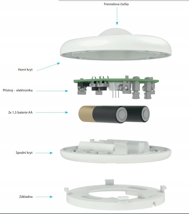Master LED iNELS MATTER RFMD-200/W/MT Judesio jutiklis