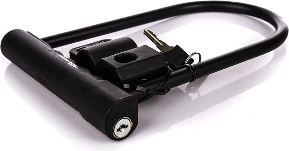 Master Lock Masterlock Plieninė "U" formos dviračio spyna su 2 raktais (juoda)