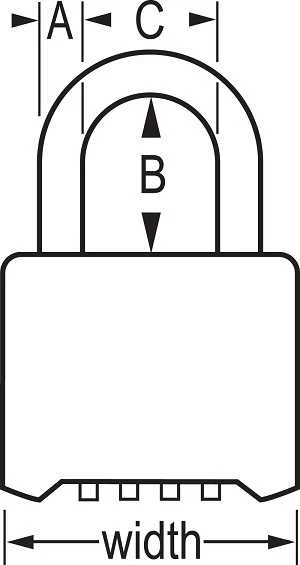Master Lock Spynelė MasterLock M178EURD; 57 mm