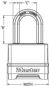 Master Lock Spynelė MasterLock M175EURDLF; 50 mm