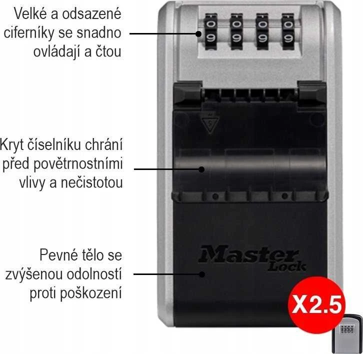 Saugi dėžutė raktams Master Lock 19,6 x 7,6 x 5,6 cm
