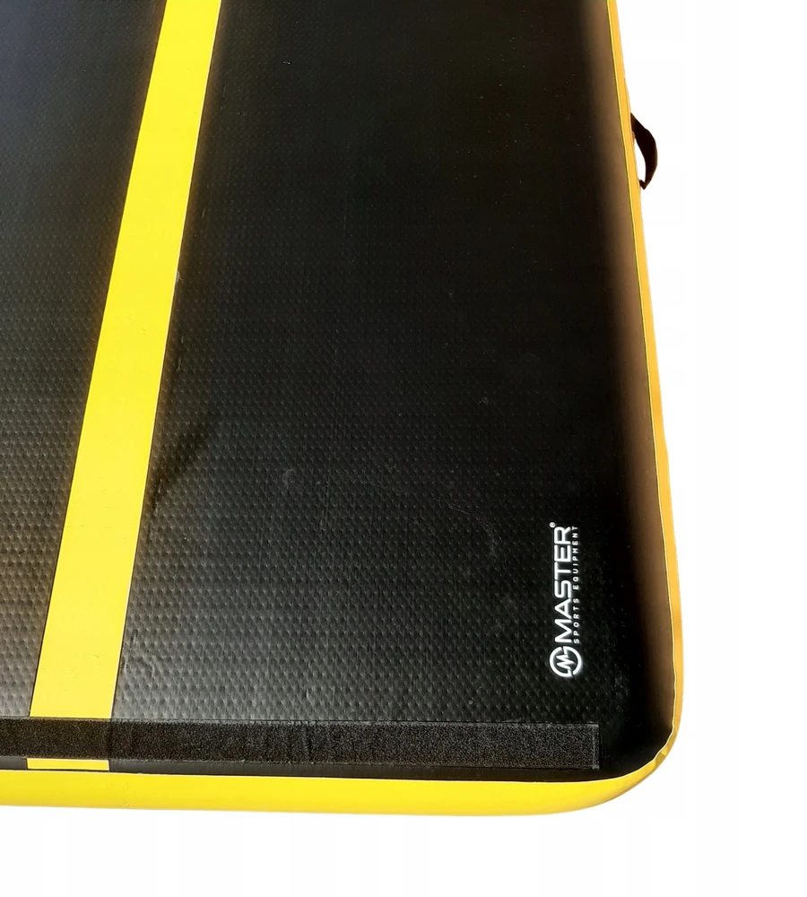 Master Gimnastikos takas Airtrack pripučiamas 400x150x20 cm kilimėlis (MAS-B869-juodas-yellow)